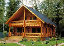 деревянный дом на лесной опушке